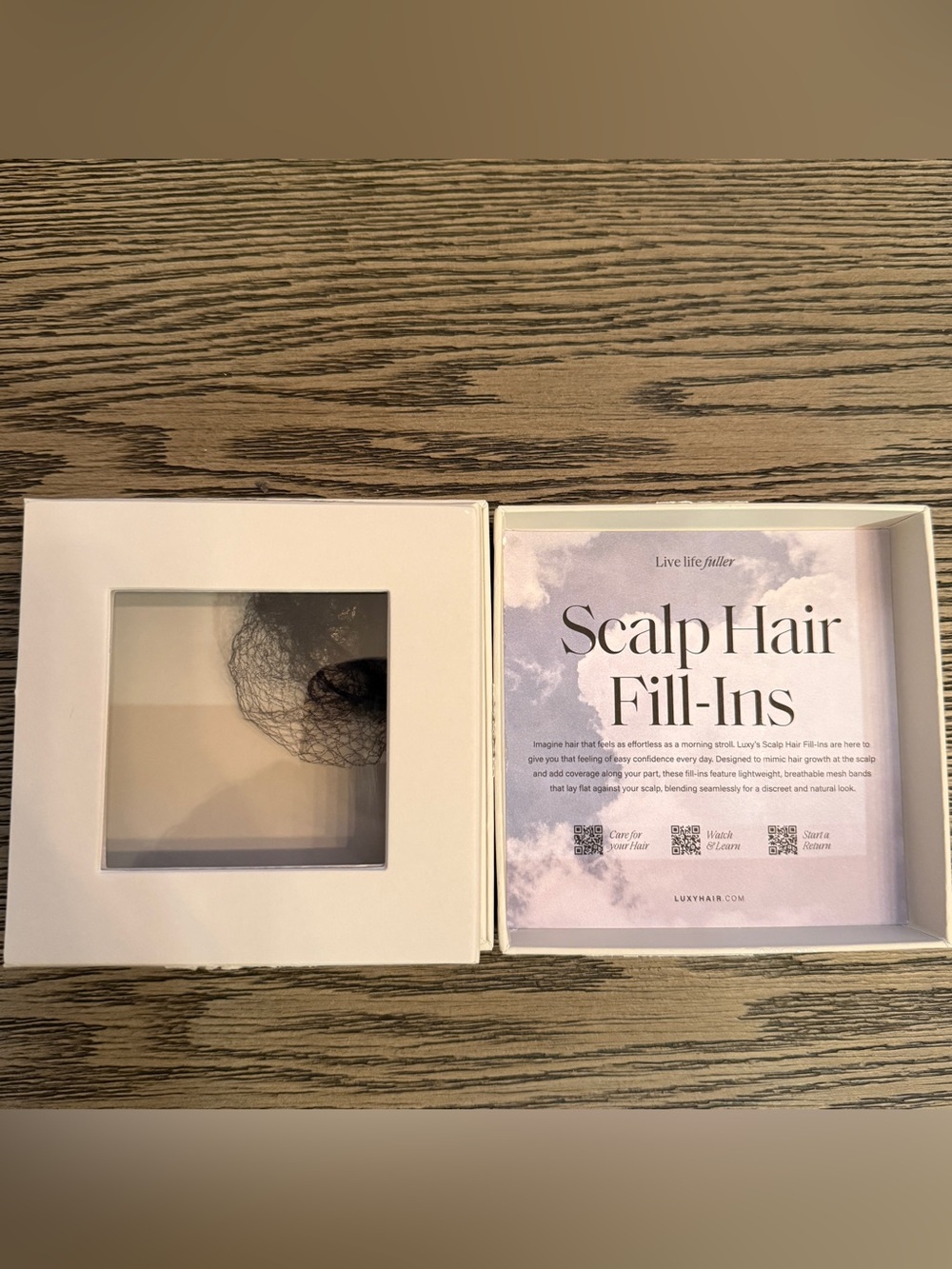 Luxy Hair Scalp Fill In Clip-In Off-Black Women's Hair Extensions - 4 Piece Set - Picture 7 of 7